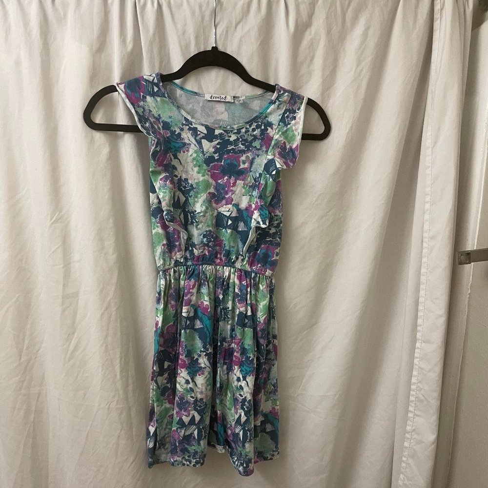 Green and Purple Dress w Ruffles